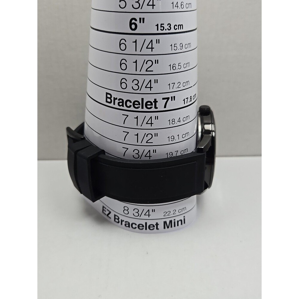 Watch Station Mens Black Quartz Date Watch 5ATM Silicone Band New Battery - Picture 7 of 10